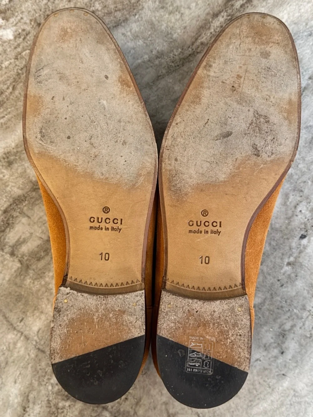 GUCCI JORDAAN  Horsebit Suede Loafers Harness Brown 10 / 10.5 US Tan/Beige - Picture 10 of 10